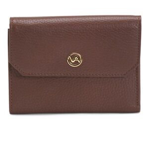 Valentina Leather Elegant Brown Wallet One size NWT